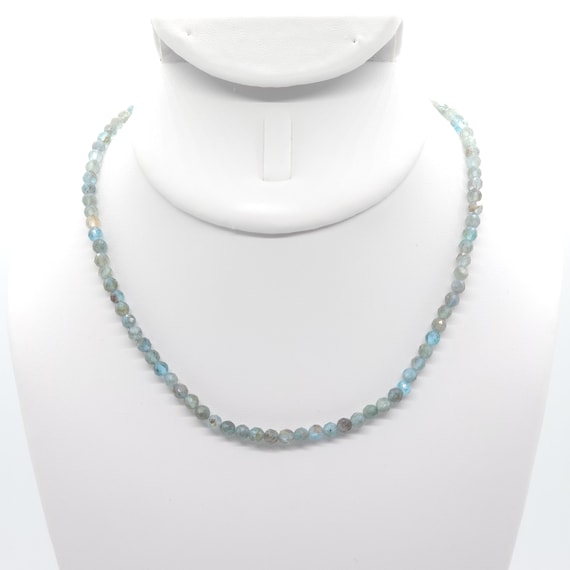 Ice Apatite Beaded Choker/Necklace | 15" Genuine Natural Gemstone