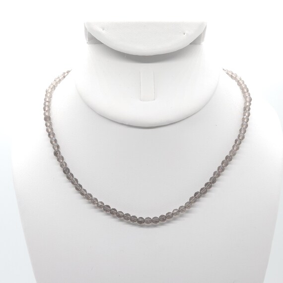 Smoky Quartz Beaded Choker/Necklace | 15" Genuine Natural Gemstone