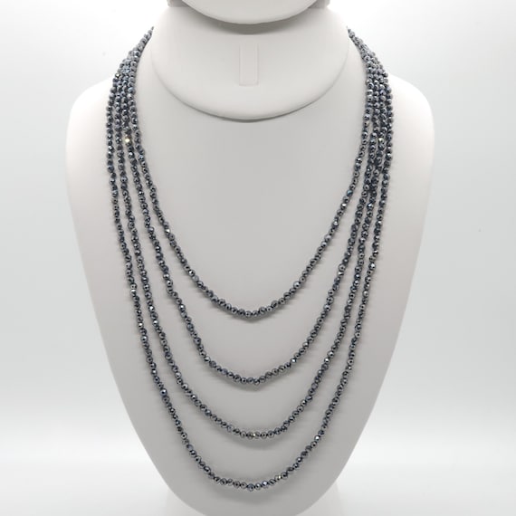 Terahertz Beaded Four Strand Choker/Necklace | 16" Genuine Natural Gemstone
