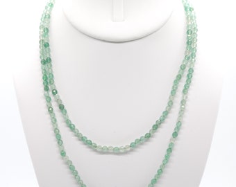 Green Strawberry Quartz Beaded Double Strand Choker/Necklace | 16" Genuine Natural Gemstone | Handmade | Hypoallergenic Version Available