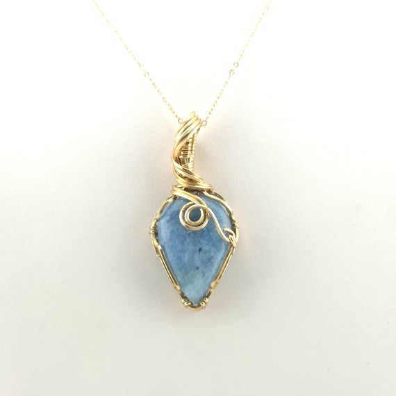 Belomerite Moonstone Pendant Necklace | Handmade in Gold Filled Wire | Anniversary/Birthday/Graduation Gift | Luxury Present