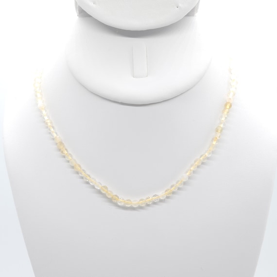 Genuine Citrine Beaded Choker Necklace | 15" Natural Zambian Gemstone
