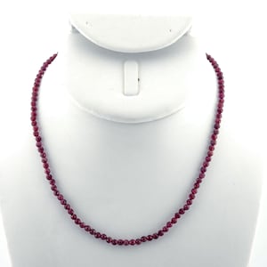 Garnet  Beaded  Minimalist Choker | 14&quot; Genuine Natural Grade AAA Gemstone | Handmade | Hypoallergenic Version Available
