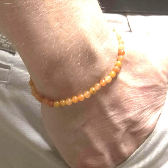 Red Aventurine Genuine Gemstone Handmade Beaded Minimalist Bracelet | 4mm | Round