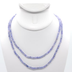 Tanzanite Beaded Double Strand Choker/Necklace | 15&quot; Genuine Natural Gemstone | Handmade | Hypoallergenic Version Available