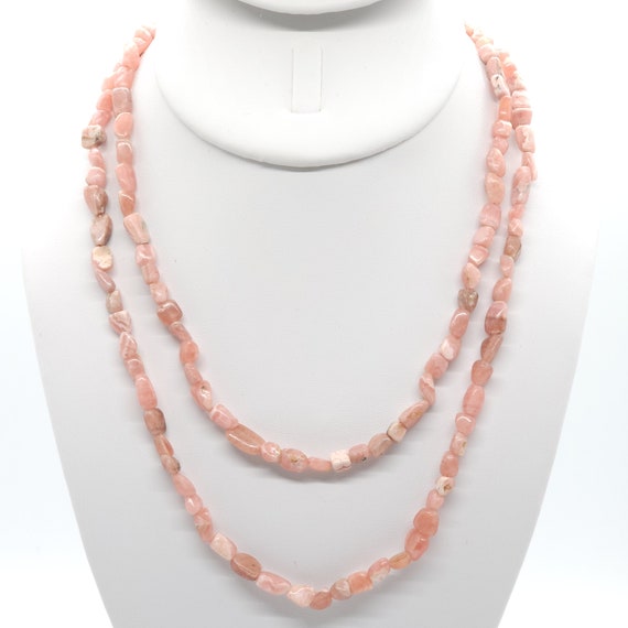 Genuine Argentinean Rhodochrosite Beaded Double Strand Choker/Necklace | 16" Natural Gemstone
