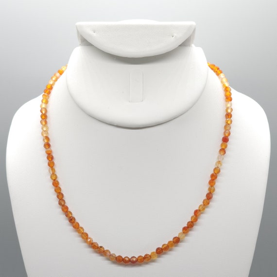 Red Agate Beaded Choker/Necklace | 16" Genuine Natural Gemstone