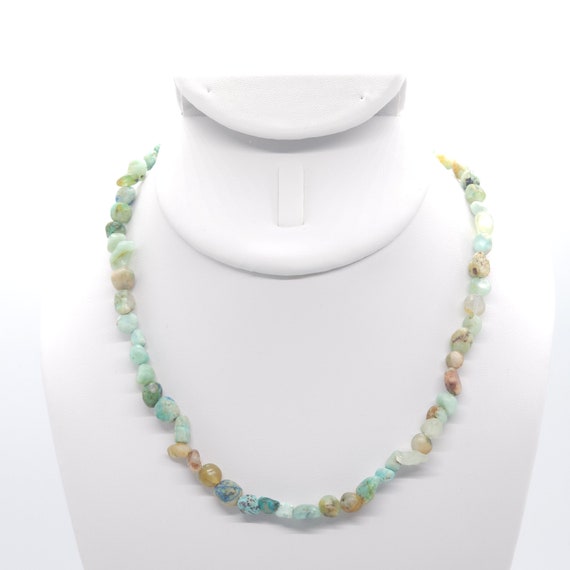 Azurite Beaded Choker/Necklace | Handmade | 16" Genuine Natural Gemstone