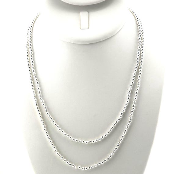 Silver Hematite Beaded Choker | Two Strand Choker/Necklace | 17" and 19" Genuine Natural Gemstone