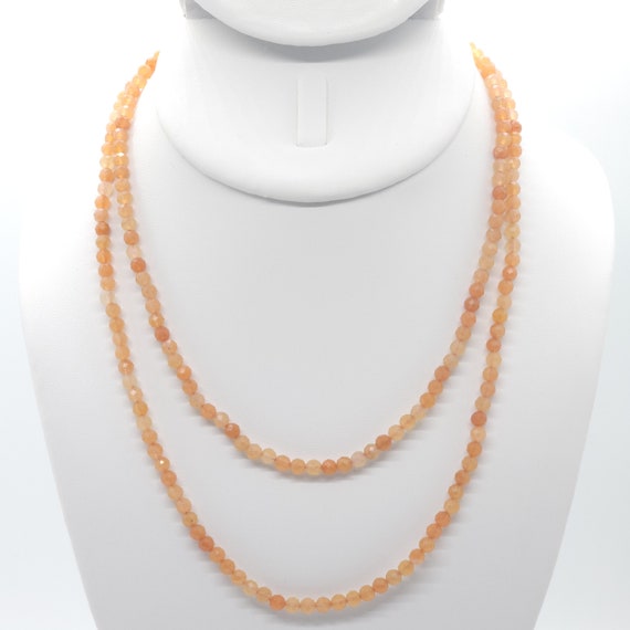 Red Aventurine Beaded Double Strand Necklace | 15" Genuine Natural Gemstone