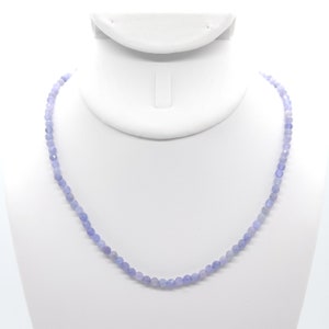 Tanzanite Beaded Choker/Necklace | 15&quot; Genuine Natural Gemstone | Handmade | Hypoallergenic Version Available