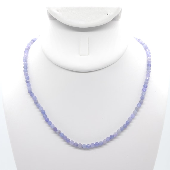 Tanzanite Beaded Choker/Necklace | 15" Genuine Natural Gemstone