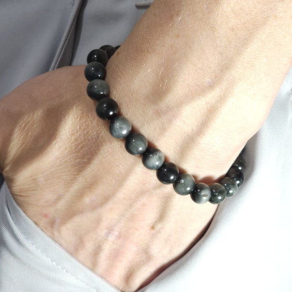 Eagle Eye Stretch Bracelet | 8mm Genuine Natural Gemstone | Handmade to Order
