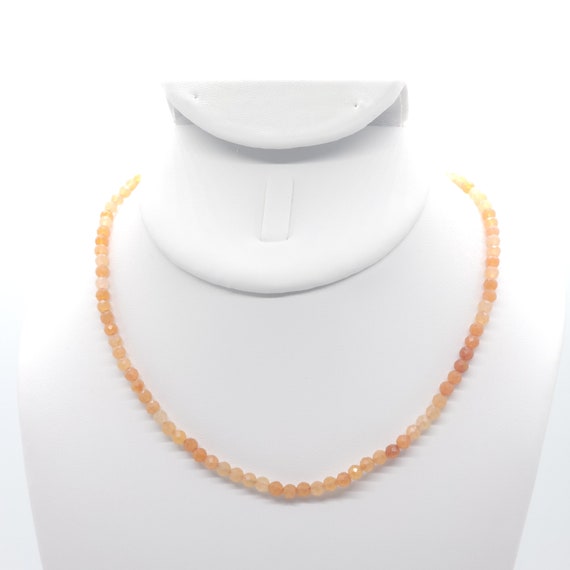 Red Aventurine Beaded Necklace | 15" Genuine Natural Gemstone
