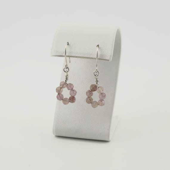 Strawberry Quartz Teardrop Earrings | Handmade in Sterling Silver and Genuine Natural Gemstone