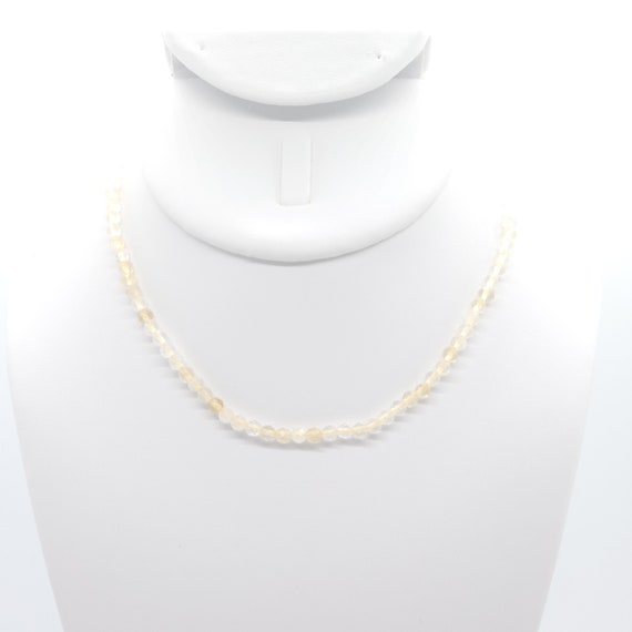 Genuine Citrine Beaded Choker Necklace | 14" Natural Zambian Gemstone
