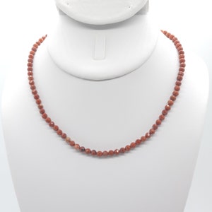 Red Jasper Beaded Choker/Necklace | 15&quot; Genuine Natural Gemstone