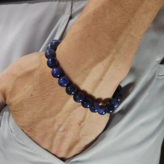 Sodalite Stretch Bracelet | 8mm Genuine Natural Gemstone | Handmade to Order