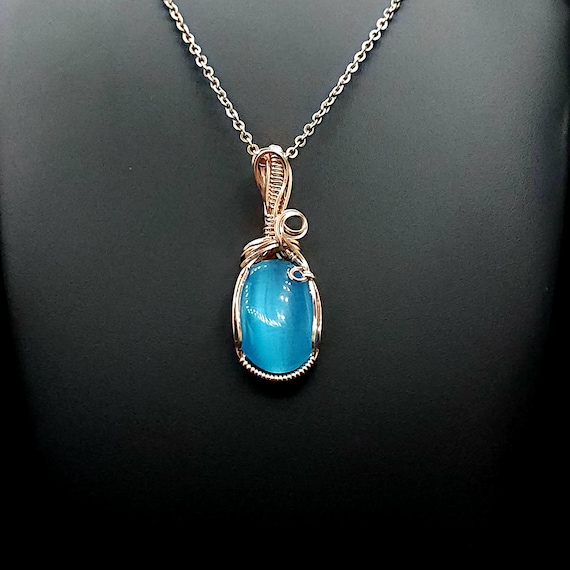 Monalisa Pendant Necklace | Handmade in Rose Gold Filled Wire | Anniversary/Birthday/Graduation Gift | Luxury Present