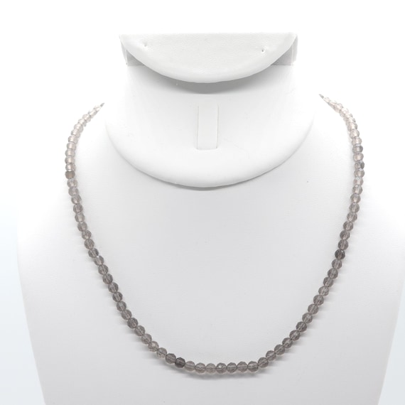 Smoky Quartz Beaded Choker/Necklace | 16" Genuine Natural Gemstone