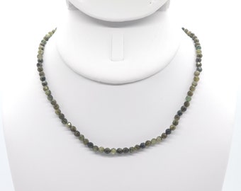 Green Tourmaline Beaded Choker Necklace | 14" Genuine Natural Gemstone