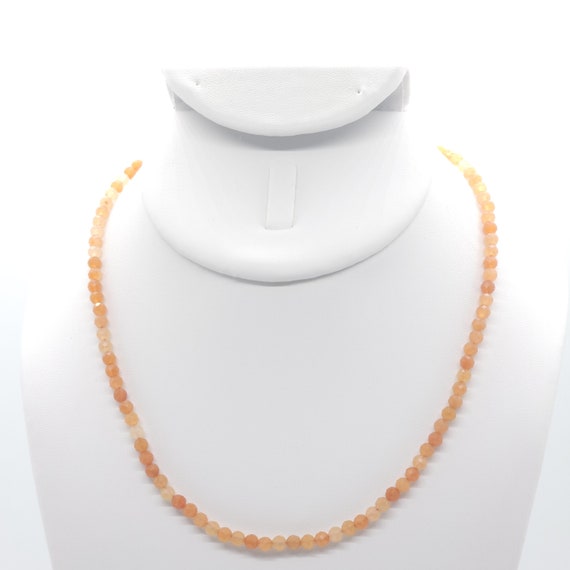 Red Aventurine Beaded Choker/Necklace | 16" Genuine Natural Gemstone