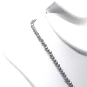 Pyrite Beaded Choker/Necklace 15 Genuine Natural Gemstone image 3