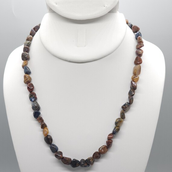Genuine Pietersite Necklace | 17" Natural Gemstone