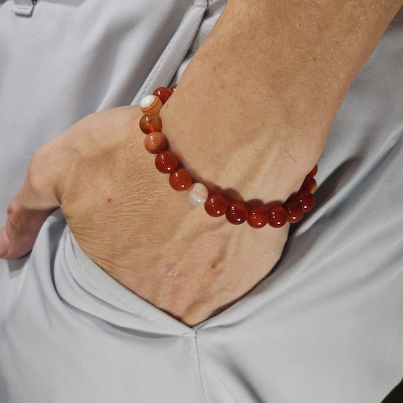 Banded Carnelian Stretchy Bracelets Banded Carnelian Stretchy Bracelets