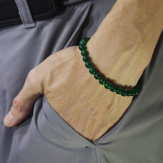 Myanmar Jade Beaded Semi-Minimalist Stretch Bracelet | 6mm Genuine Natural Gemstone | Handmade to Order