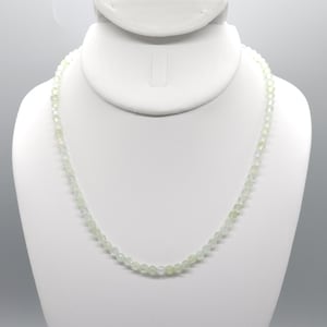Prehnite Beaded Choker/Necklace | 16&quot; Genuine Natural Gemstone | Handmade | Hypoallergenic Version Available