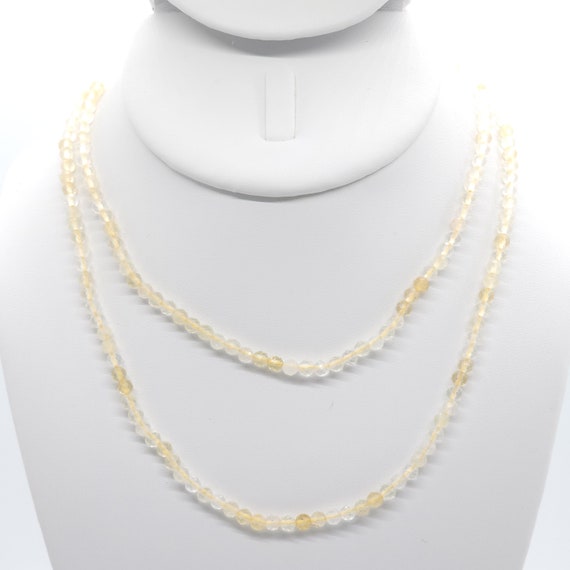 Genuine Citrine Beaded Double Strand Choker/Necklace | 14" Natural Zambian Gemstone
