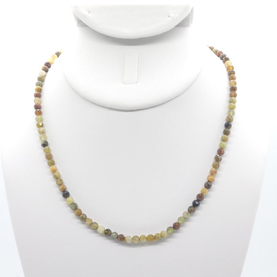 Tsavorite - Green Garnet Beaded Choker/Necklace | 16" Genuine Natural Gemstone