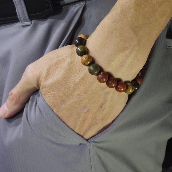Picasso Jasper Stretch Bracelet | 10mm Genuine Natural Gemstone | Handmade to Order