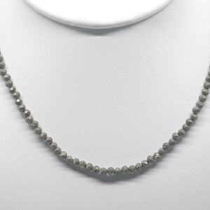 Pyrite Beaded Choker/Necklace 15 Genuine Natural Gemstone image 2