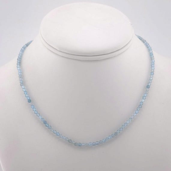 Ice Apatite Beaded Choker/Necklace | 3mm Genuine Natural AAA Faceted Gemstone | Handmade to Order | Hypoallergenic Version Available