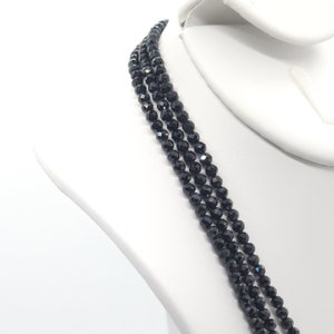 Pehvdkuq Dainty Black Spinel Beaded Choker Necklace - 3mm Black Agate Beads, 18k Gold Plated Chain - View #12