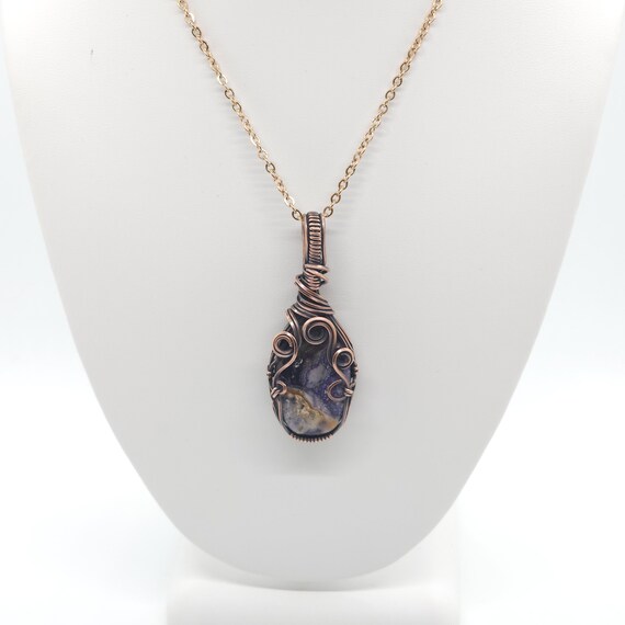 Tiffany Jasper Pendant Necklace | Hand Wrapped in Copper