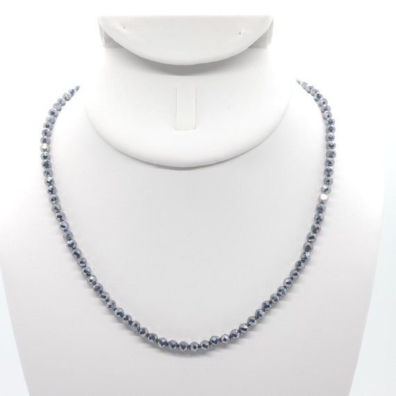 Terahertz Beaded Necklace | 18" Genuine Natural Gemstone