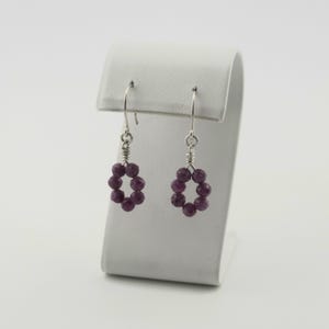 Ruby Genuine Natural Gemstone Drop Earrings | Handmade in Argentium Silver | Tarnish Resistant