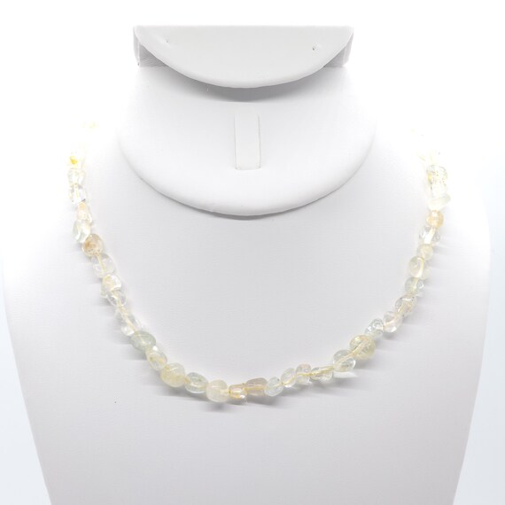 Topaz Beaded Choker | Handmade | 15" Genuine Natural Gemstone