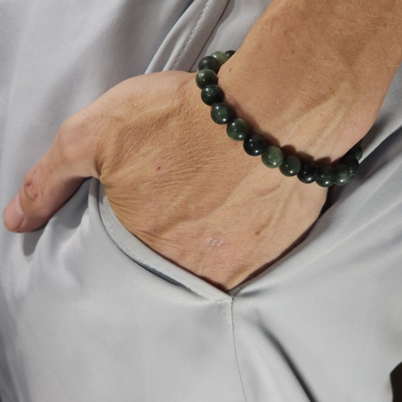 Seraphinite Stretch Bracelet | 8mm Genuine Natural Gemstone | Handmade to Order