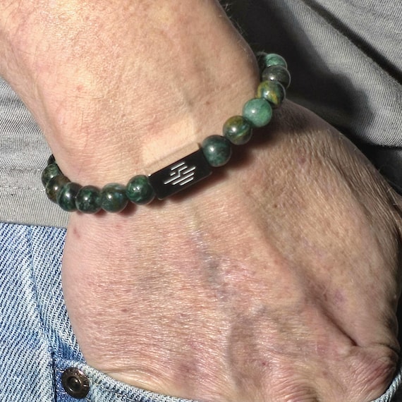 Zambian Emerald Genuine Gemstone Handmade Beaded Bracelet | 8mm | Round | Grade A