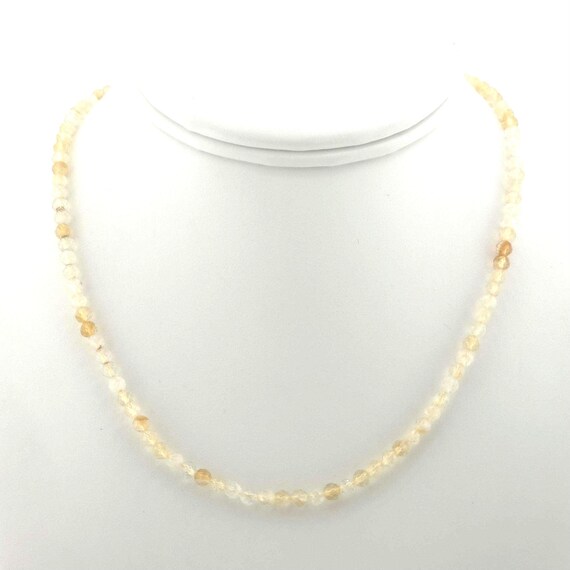 Citrine Beaded Choker/Necklace | 4mm Natural Zambian Gemstone | Handmade to Order | Hypoallergenic Version Available