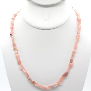 Collar de rodocrosita argentina genuina / Piedra preciosa natural de 45 cm / Hecho a mano / Versión hipoalergénica disponible