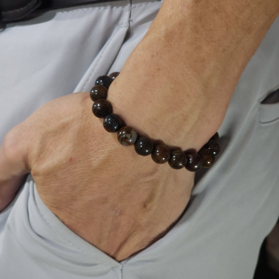 Pietersite Stretch Bracelet | 10 mm Genuine Natural Gemstone | Handmade to Order