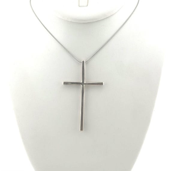 Cross Necklace | Minimalist Chain | Handmade in 950 Silver | Tarnish Resistant | Hypoallergenic