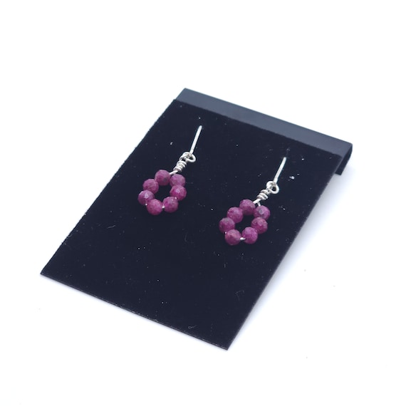 Ruby Teardrop Earrings | Handmade in Argentium Silver and Genuine Natural AAA Gemstone | Tarnish Resistant