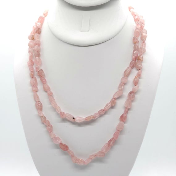 Purple Madagascar Rose Quartz Beaded Double Strand Choker/Necklace | 16" Genuine Natural Gemstone