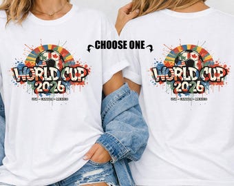 World Cup 2026 Soccer T-Shirt, USA Canada Mexico Football Fan Tee, Retro Graphic Shirt